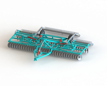 Борона дисковая БДМ-6х2П скл. П-образная (Спиральный шлейф-каток)